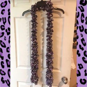 NWOT Purple Leopard Scarf